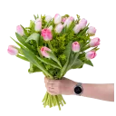 Kytice růžových tulipánů
